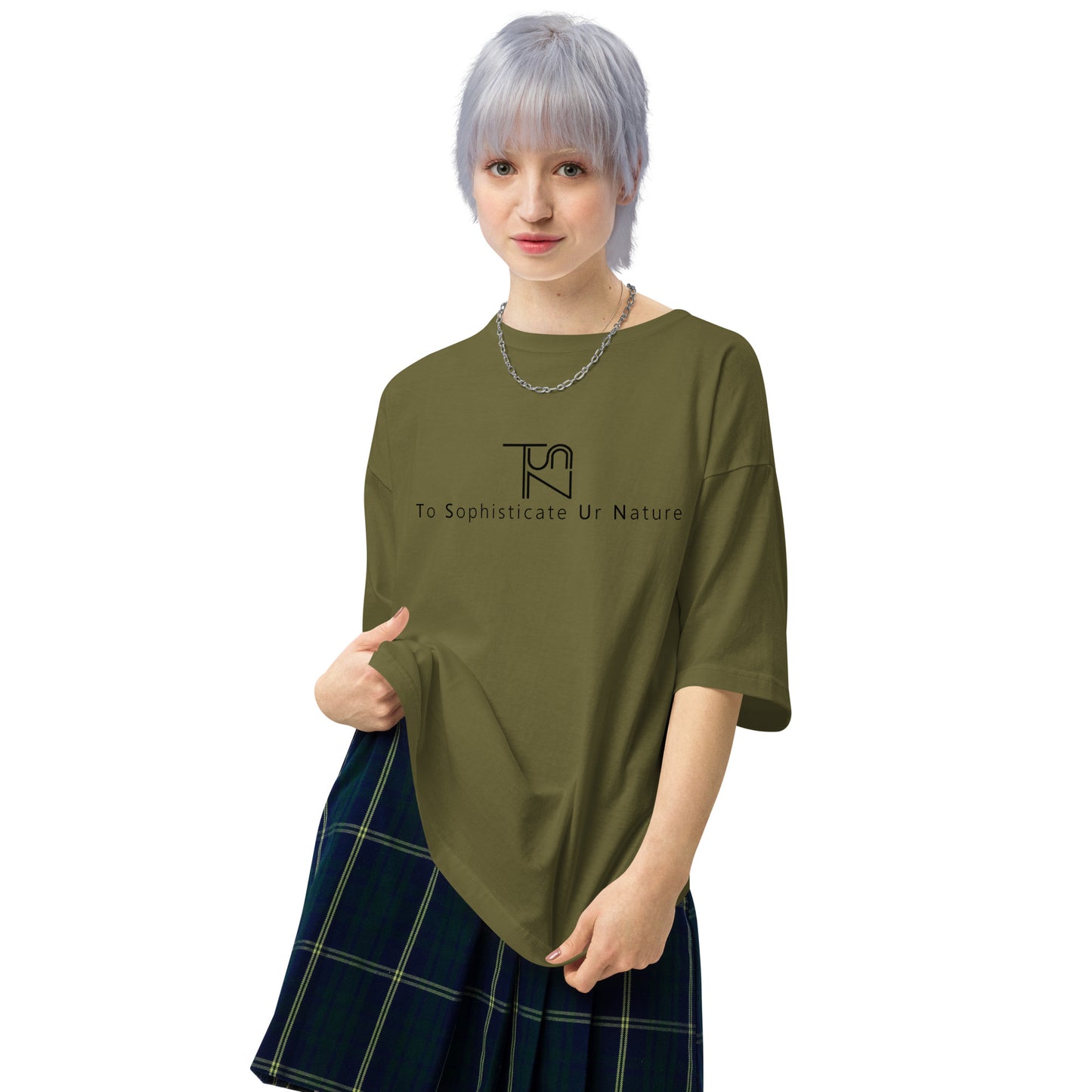 To Sophisticate Ur Nature オーバーサイズTシャツ 黒ロゴ