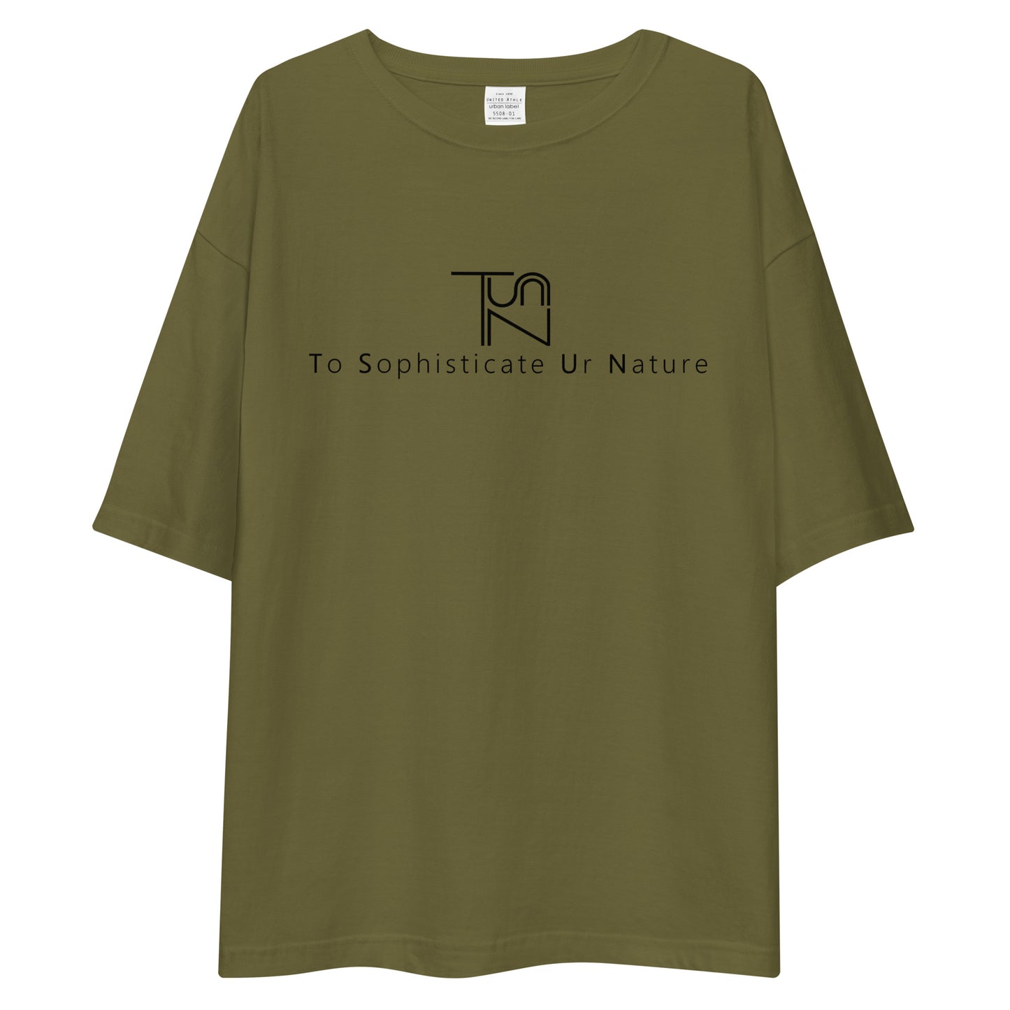 To Sophisticate Ur Nature オーバーサイズTシャツ 黒ロゴ