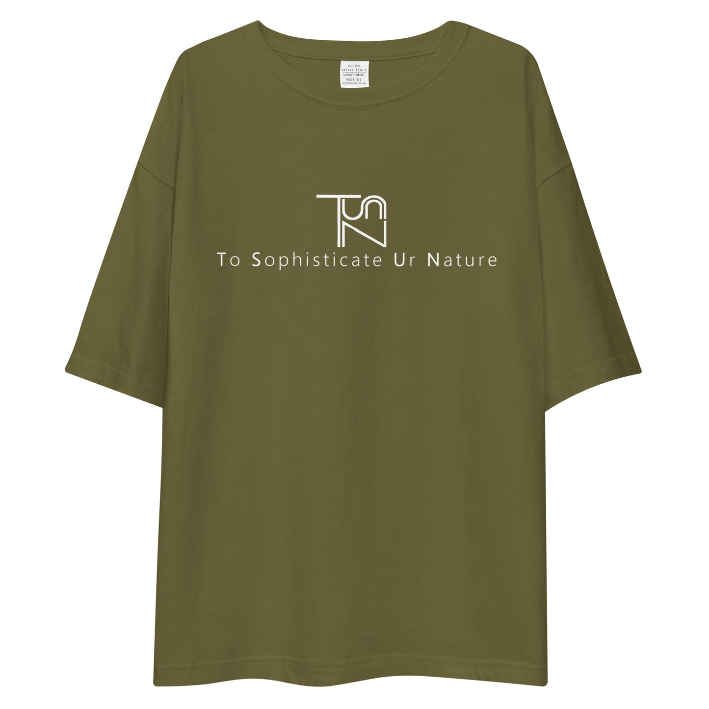 To Sophisticate Ur Nature オーバーサイズTシャツ 白ロゴ