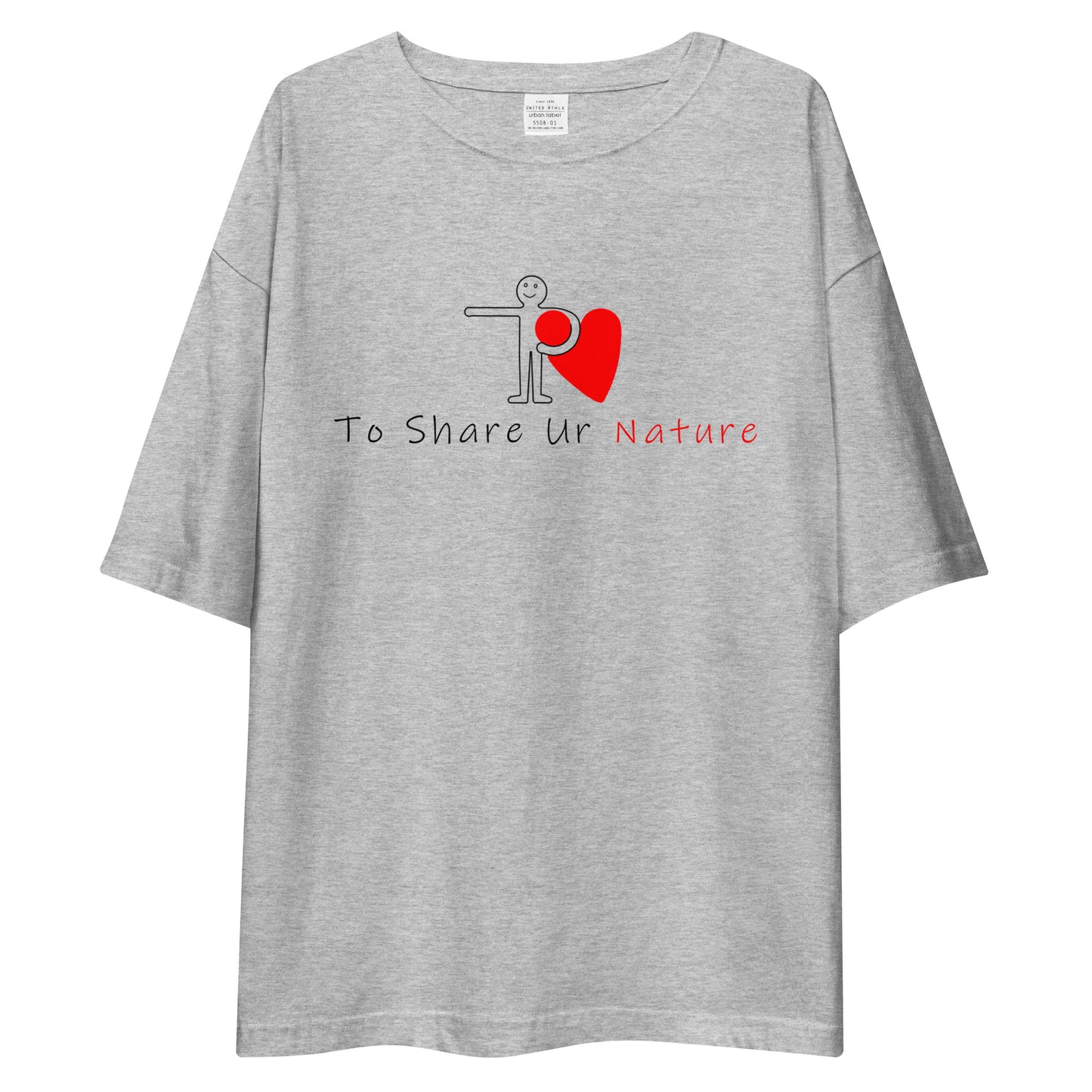 To Share Ur Nature オーバーサイズTシャツ 黒ロゴ