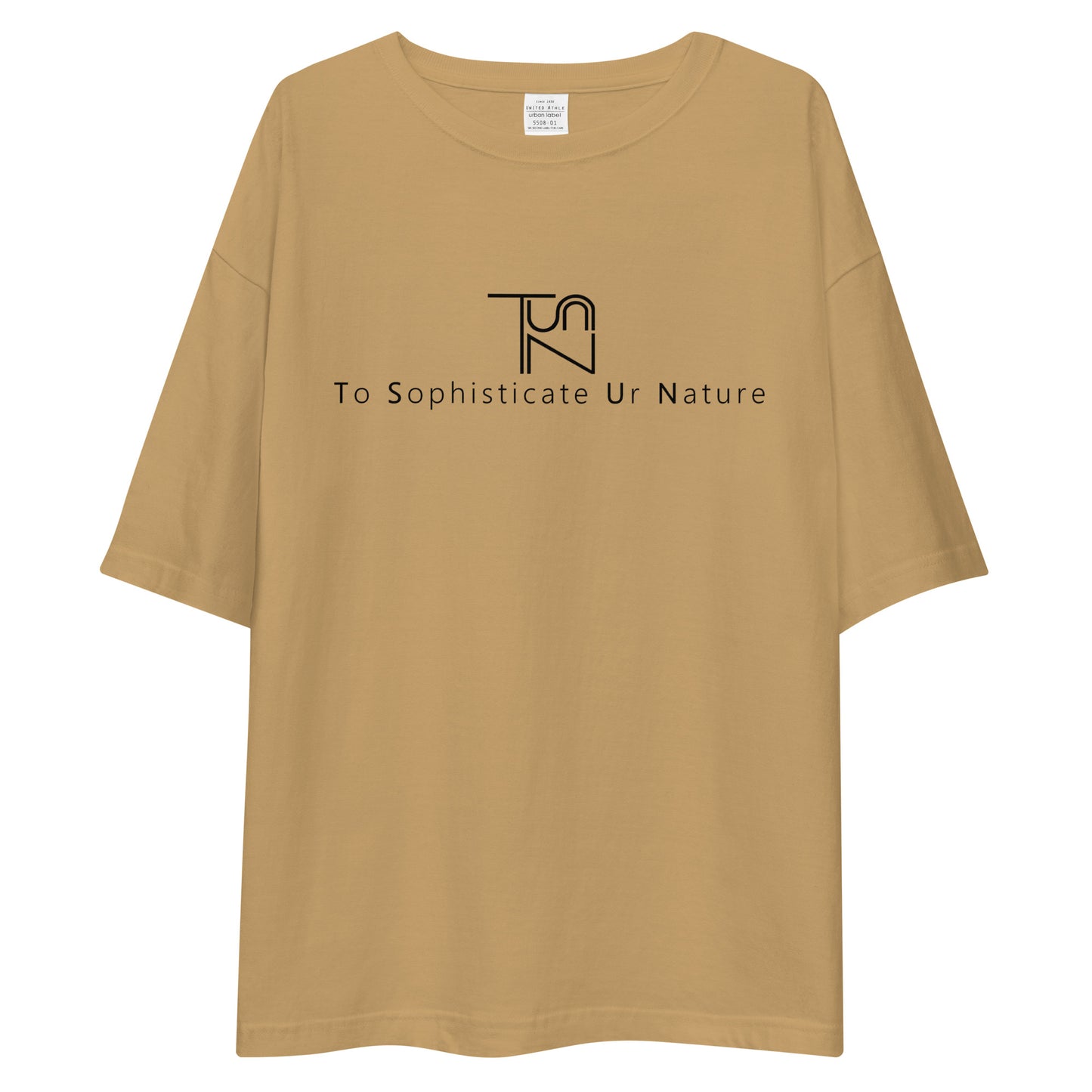 To Sophisticate Ur Nature オーバーサイズTシャツ 黒ロゴ