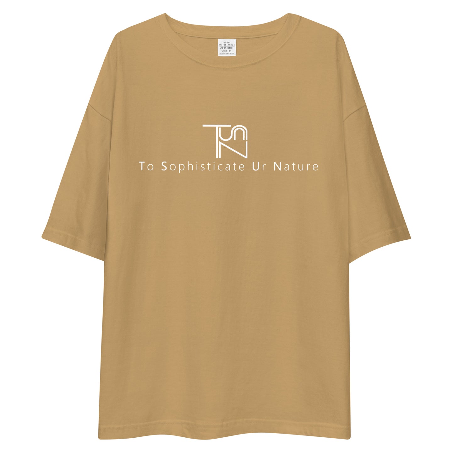 To Sophisticate Ur Nature オーバーサイズTシャツ 白ロゴ