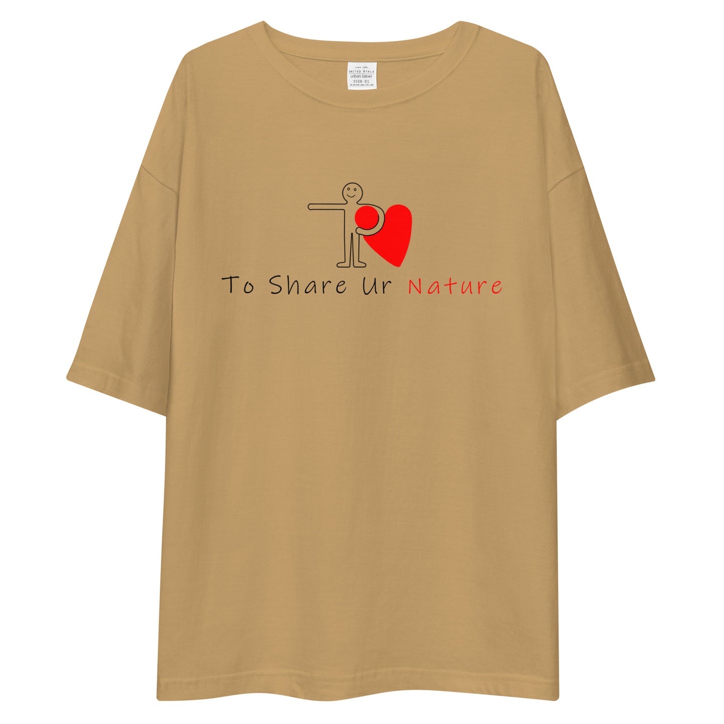 To Share Ur Nature オーバーサイズTシャツ 黒ロゴ