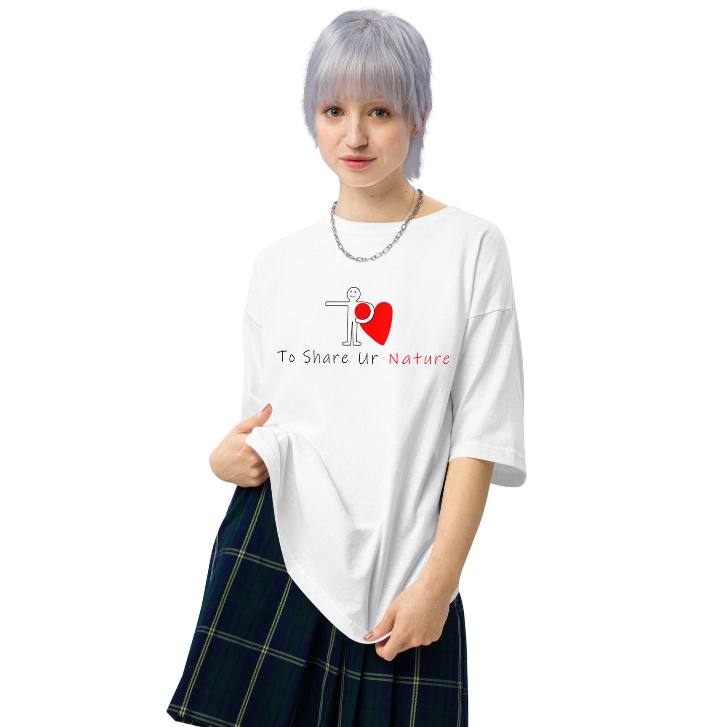 To Share Ur Nature オーバーサイズTシャツ 黒ロゴ