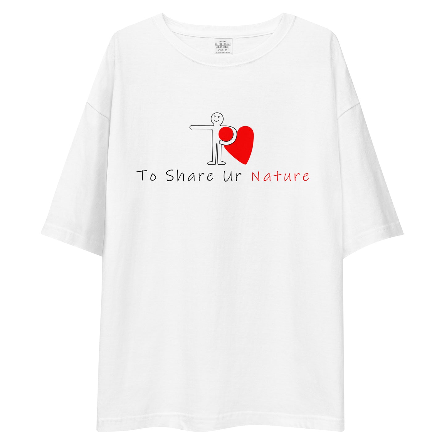 To Share Ur Nature オーバーサイズTシャツ 黒ロゴ